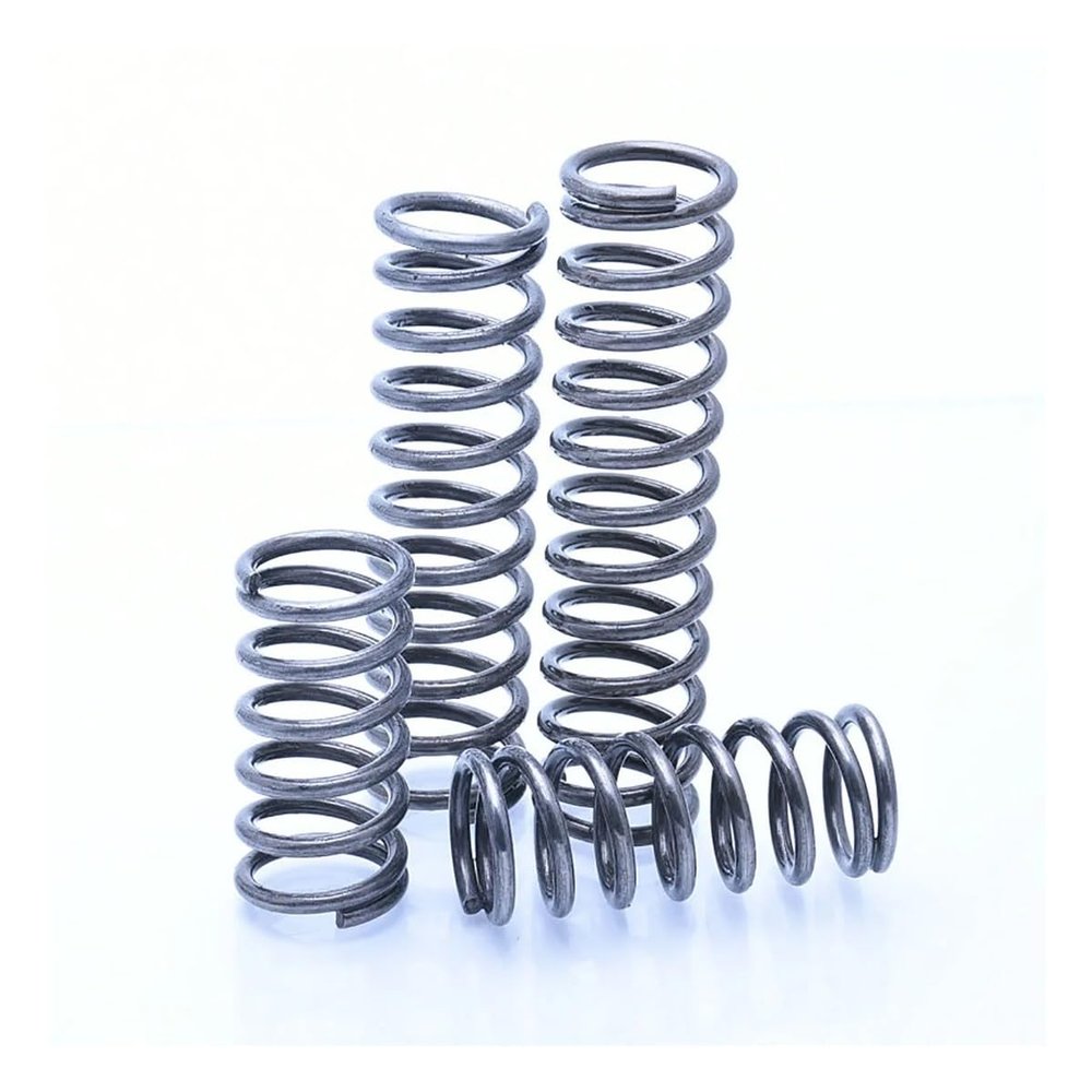 SellGood Metal Compression Springs, 5-Pack, 3 mm Wire, Black Spring Steel, Y-Type, 30–100 mm Length, 16–27 mm Outer Diameter