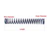 SellGood Metal Compression Springs, 5-Pack, 3 mm Wire, Black Spring Steel, Y-Type, 30–100 mm Length, 16–27 mm Outer Diameter view 3