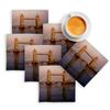 Linen Coasters, Bridge of London England, Thames Architecture Monument, 6-Piece Set (100 x 100 mm) view 1
