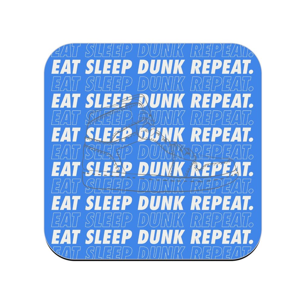 Wooden Coaster Eat Sleep Dunk Repeat Sneakerhead Collection Shoes Hobby Kicks 1 Unit (95 x 95 mm)