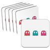 Wooden Coasters, Pixel Ghost Video Game Characters, 6-Piece Set view 1