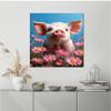 5D Diamond Painting Flower for Adults, Large Pig Picture, Full Drill DIY Rhinestone Embroidery Cross-Stitch Craft Kit, Living Room Wall Decor, 40 x 50 cm R-0 view 2