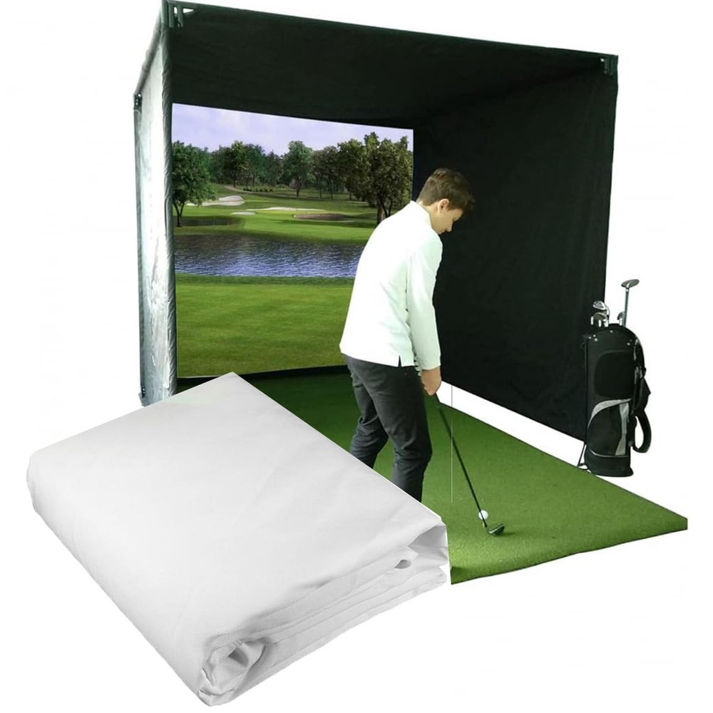 DPQYJPP Golf Simulator Impact Screen, Thick, Durable, Padded, Sound-Dampening HD Projection Screen, 3 × 2 m