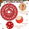 Morbuy Round Christmas Tree Skirt with Reindeer Design, Pink, 90 cm view 3