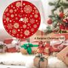 Morbuy Round Christmas Tree Skirt with Reindeer Design, Pink, 90 cm view 4