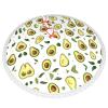 Avocado-Pattern Christmas Tree Skirt, Printed Polyester with Tassels, 36 in. view 3