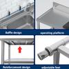 GWFBLID Freestanding Stainless Steel Utility Sink, Single Bowl, with Workbench & Faucet view 3