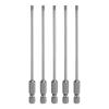 QUARKZMAN 5-Piece 3 mm Slotted Magnetic Screwdriver Bits, S2 Steel, 1/4-inch Hex Shank, 110 mm view 1