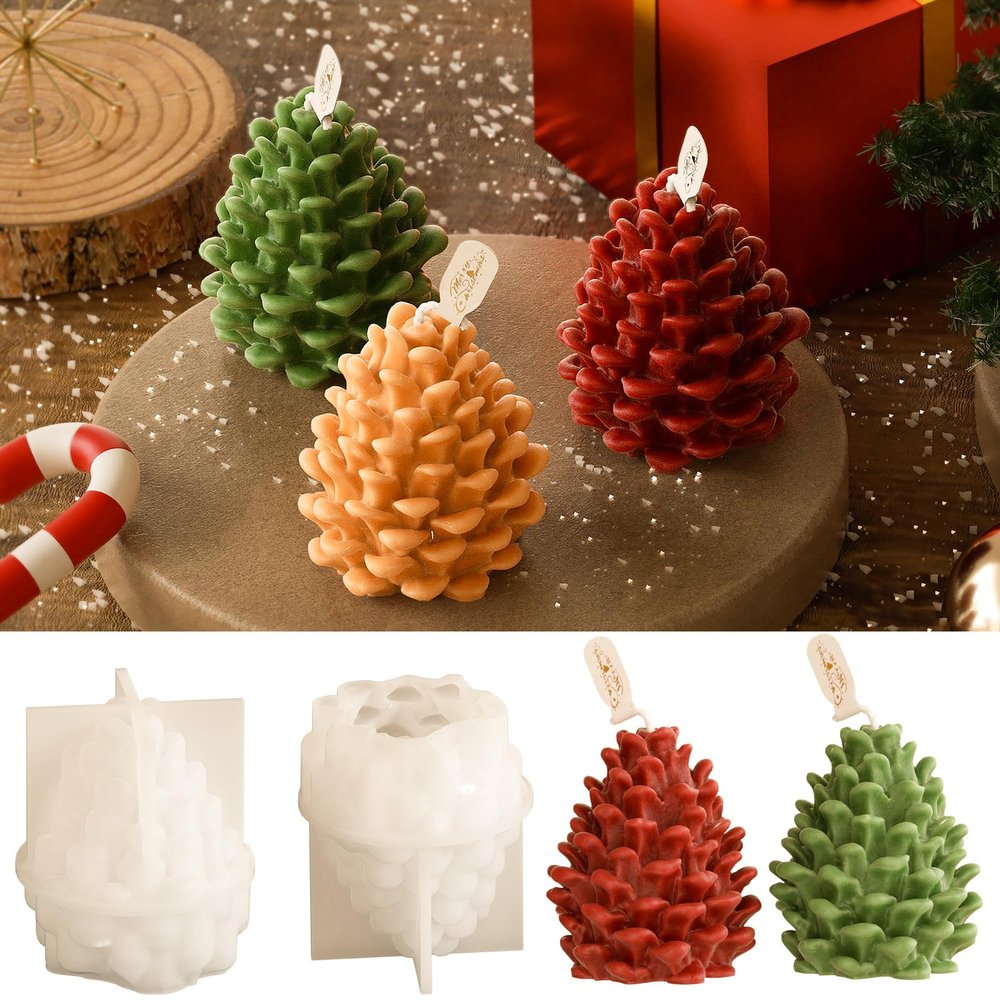 Pinecone Mold, Tree and Animal, 3D Silicone Molds for Resin Casting and Candle Making