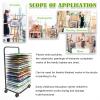 20/25/30/35-Tier Mobile Metal Art Drying Rack with Wheels view 3