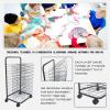20/25/30/35-Tier Mobile Metal Art Drying Rack with Wheels view 4