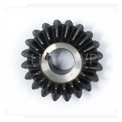 Bevel Gear, 1:1 Ratio, Module 1, 20 Teeth, 5 mm Bore, 90-Degree Drive, Steel, 1 Piece