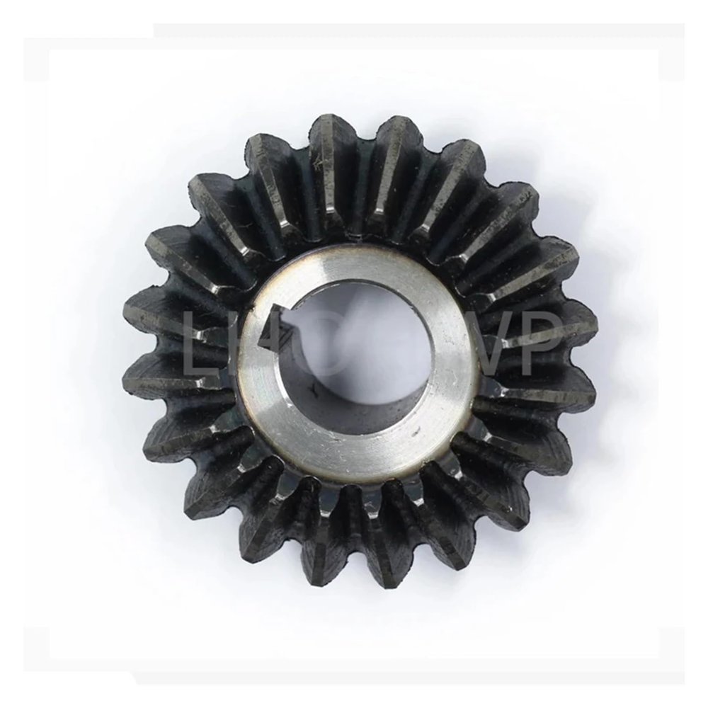Bevel Gear, 1:1 Ratio, Module 1, 20 Teeth, 5 mm Bore, 90-Degree Drive, Steel, 1 Piece