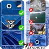 YANFEILI Blue PVC Tarp with Grommets, 2 x 5.5 m, 520 g/m² view 4