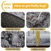 XUEDNGM Plush Shaggy Area Rug 140 x 270 cm, Green view 2
