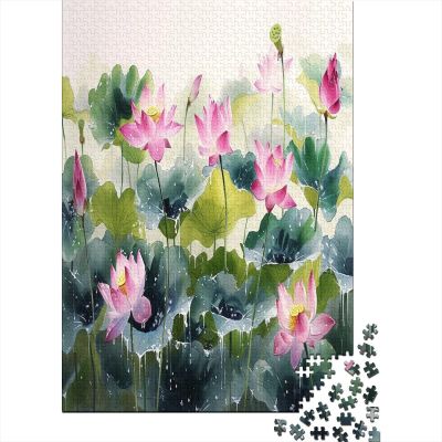 Lotus 1000-Piece Puzzle for Adults, Unique Artwork, 75 × 50 cm