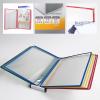 Wall-Mounted Flip-Through Display, A4 Price List Holder, 10 Panels, Orange view 2