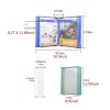 Wall-Mounted Flip-Through Display, A4 Price List Holder, 10 Panels, Orange view 4