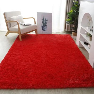XUEDNGM Shaggy Area Rug, 180 x 320 cm, Non-Slip, Washable, Red