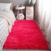 XUEDNGM Shaggy Area Rug 70 x 250 cm, Rose Red view 1