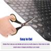 Gray Coin-Textured Rubber Floor Mat, 2 x 2 ft view 4