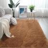 XUEDNGM Plush Bedroom Area Rug, 170 x 320 cm, Non-Slip, Shaggy, Washable, Khaki view 1