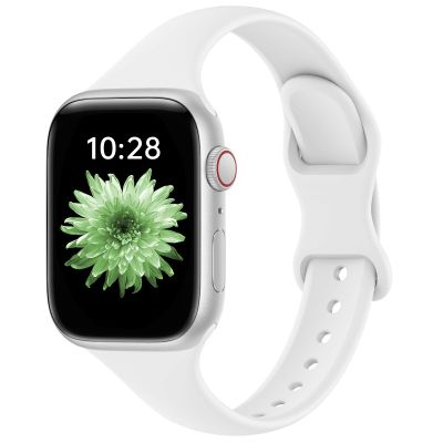 Patented Slim Sport Band Compatible with Apple Watch, Soft Waterproof Silicone, 38–49 mm
