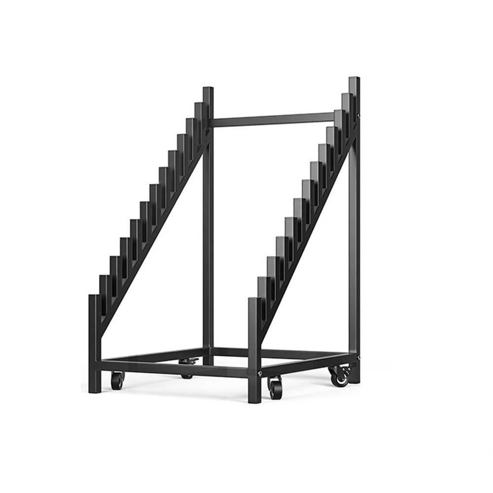 Movable Floor Tile Display Stand with Wheels, 12-Tier, 50 cm
