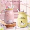 2-Pack Cute Cat Ceramic Mugs with Kawaii Lid and Spoon view 4