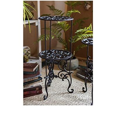 Vintage Cast-Iron Plant Stand, Rustic Metal Pot Holder