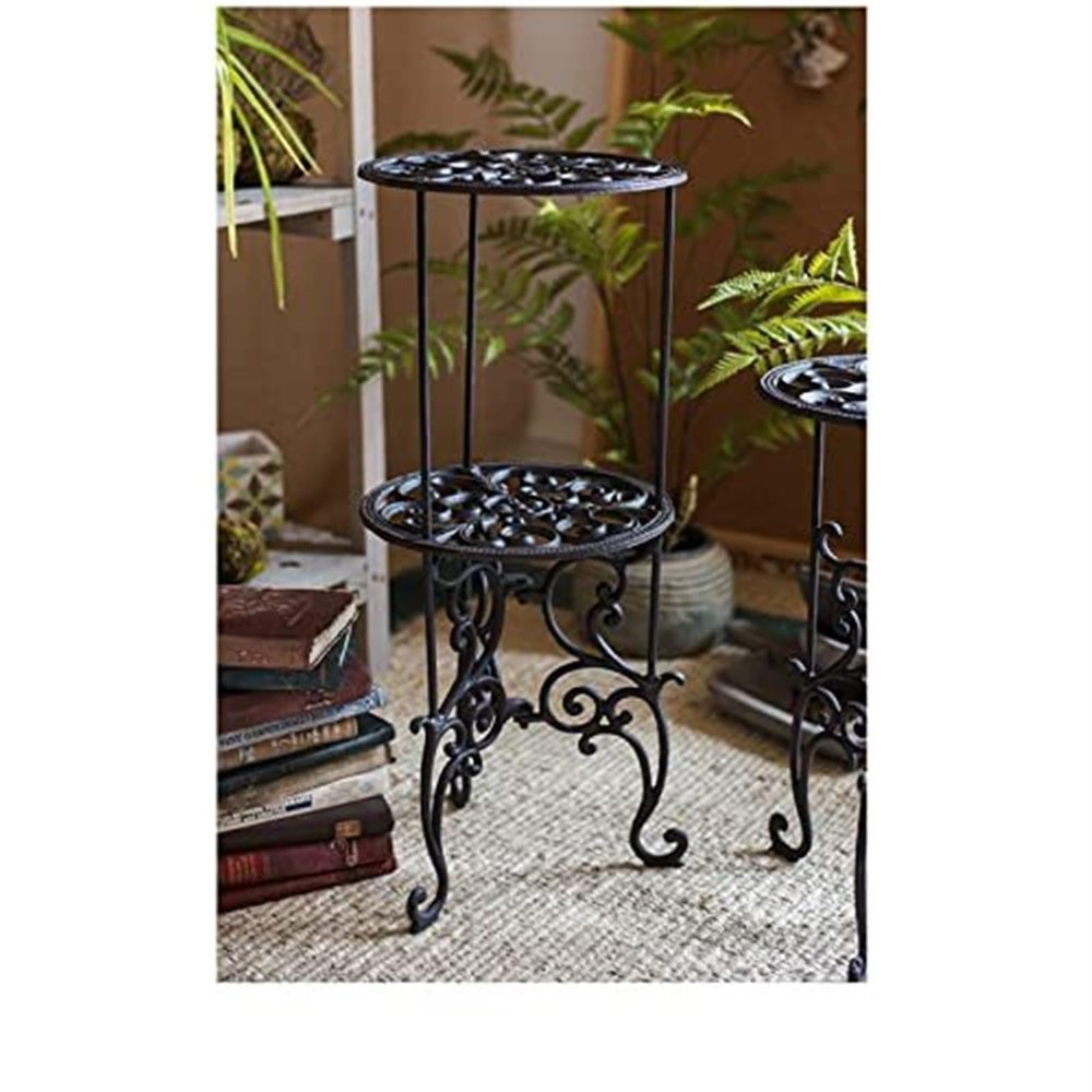 Vintage Cast-Iron Plant Stand, Rustic Metal Pot Holder