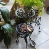 Vintage Cast-Iron Plant Stand, Rustic Metal Pot Holder view 2
