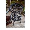 Vintage Cast-Iron Plant Stand, Rustic Metal Pot Holder view 4