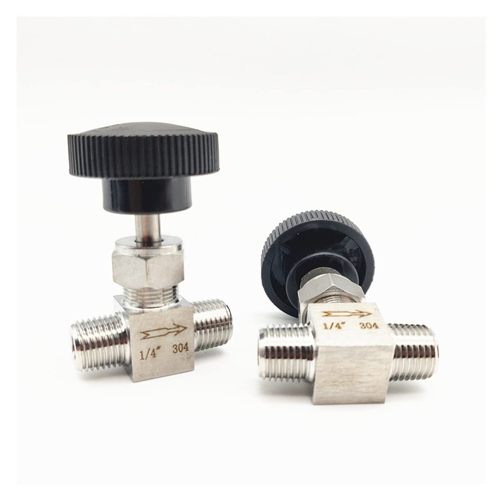 VQRINWIEL 304 Stainless Steel Needle Valve, 3/8 in