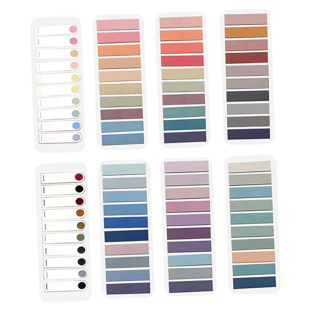 SHOWERORO Sticky Page Marker Strips, Set of Bookmarks