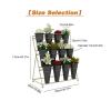 Metal Plant Stand with Wheels, 3 Tiers, 12 Pots view 2
