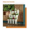 Metal Plant Stand with Wheels, 3 Tiers, 12 Pots view 3