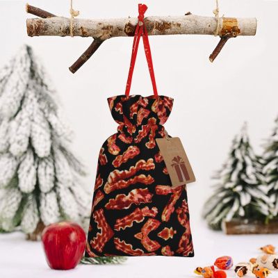 Plaid Pattern Drawstring Christmas Gift Bags
