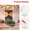 CHANGLEI Christmas Stocking, Village on a Hilltop Design, 45.7 cm, Personalized Print, Plush Hanging Christmas Stocking, Black, One Size view 4