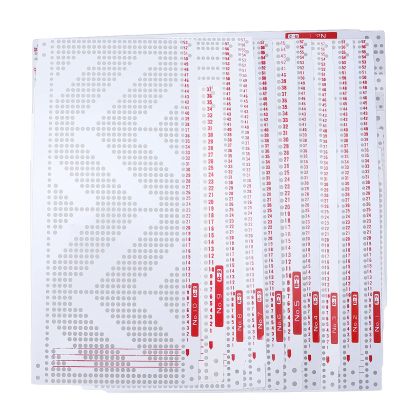 10-Piece Soft Plastic Punch Cards for Home Knitting Machines
