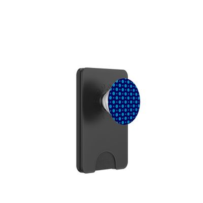Sky Deep Polka Dot Blue Round Points Retro Pattern PopSockets PopWallet for MagSafe