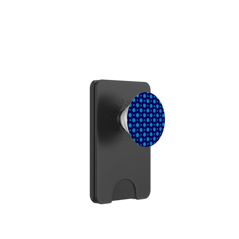 Sky Deep Polka Dot Blue Round Points Retro Pattern PopSockets PopWallet for MagSafe