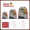 Patriotic Eagle Print Drawstring Gift Bags, Various Sizes view 4
