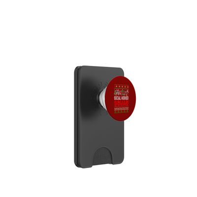 Santa's Social Worker Squad Christmas Proud Job Team Sweater PopSockets PopWallet for MagSafe