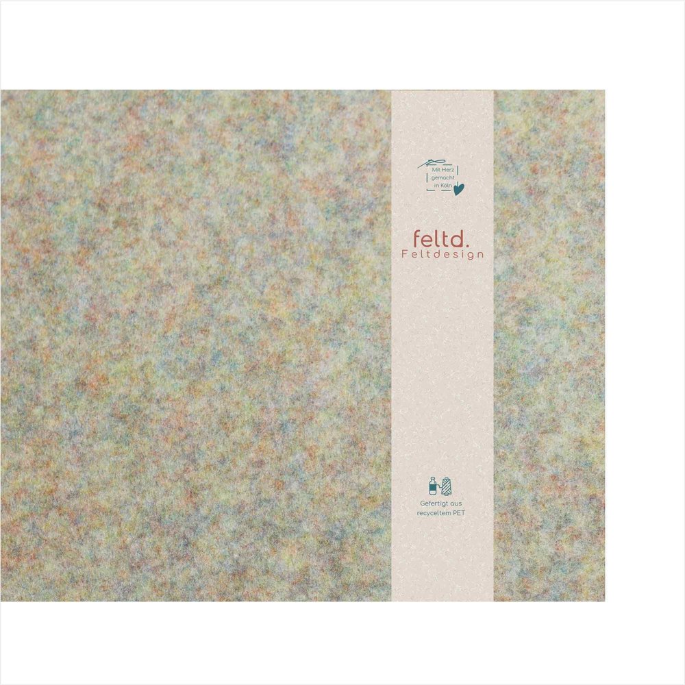 Feltd. Felt Desk Mat 50 × 90 cm, Rainbow, Square Corners