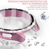 DEALELE [2-Pack] Glitter Diamond Cases with Tempered Glass for Samsung Galaxy Watch FE/5/4 40mm, Pink + Clear view 2