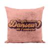 Fabulous Pink PU Leather Pillow Cover - Certified Best Dancer of the Universe Samba Salsa Classic Jazz - 40 x 40 cm Leather Touch view 1