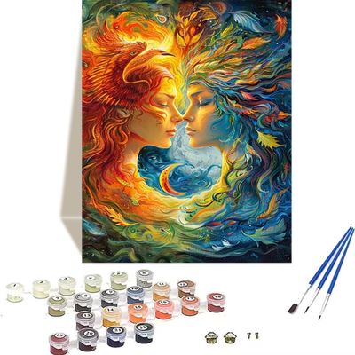 LUOLYYEI Paint by Numbers for Adults, 100 x 135 cm, Small Format, Woman, DIY Canvas Art Kit, Home Wall Decor, Gift, 2–4