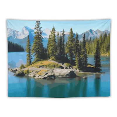 HJKBCV Spirit Island in Lake Wall Tapestry for Living Room and Bedroom