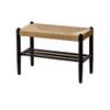 Shoe Rack Bench with Storage, Solid Wood, 100 cm, Light Walnut view 1